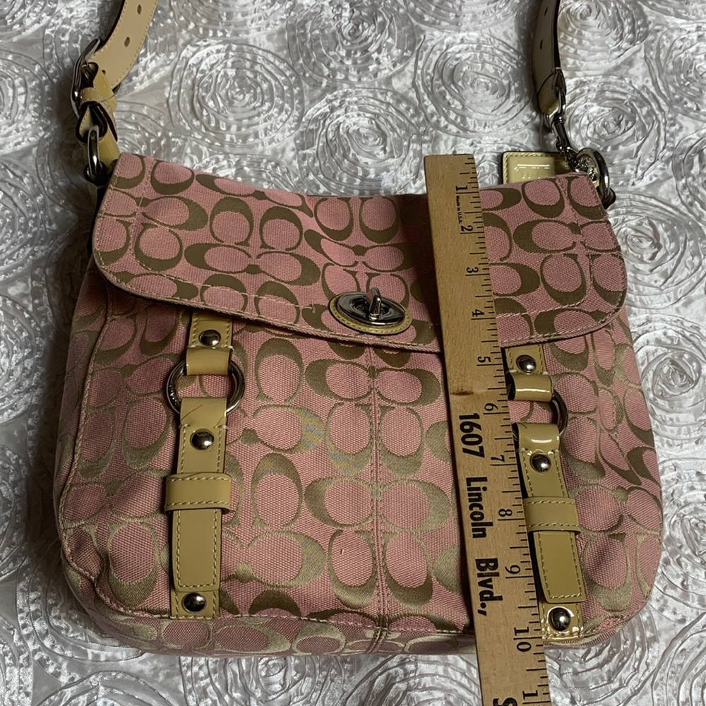 Coach Pink and Gold Crossbody Bag - Picture 15 of 16
